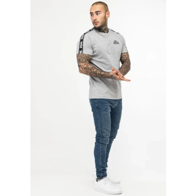 Abbildung von Lonsdale Normale Passform Brindister Tshirt print, Herren, Größe: XXL, Marl grey black white