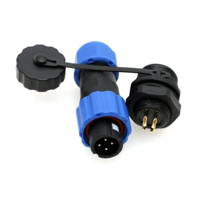 Abbildung von ZBLZGP SD13 4 poliger elektrischer Stecker Aviation Buchse männlich weiblich Strom Ladegerät mechanisches Kabel 5A 250V Industriekabel Drahtverbinder