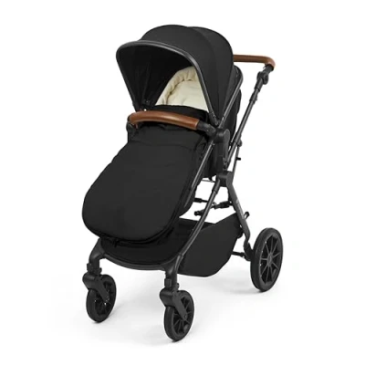 Abbildung von Ickle Bubba Premium Fußsack für Kinderwagen und Buggy, universal, Schwarz