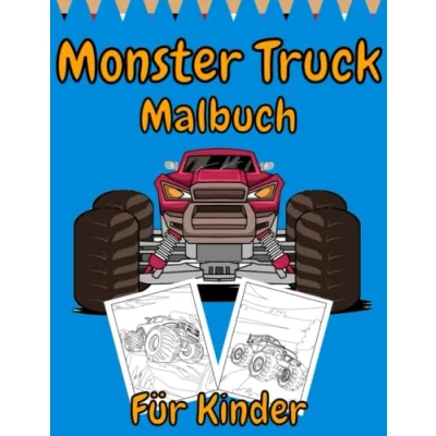 Abbildung von Monster Truck Malbuch für Kinder: Einzigartiges Geschenk Kinder ab 4 Jahren