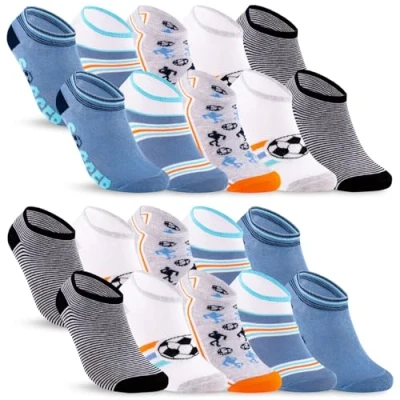 Abbildung von sockenkauf24 Sneakersocken 10 Paar Kinder Sneaker Socken Jungen &amp; Mädchen Baumwolle Kindersocken (56568, 23 26) WP