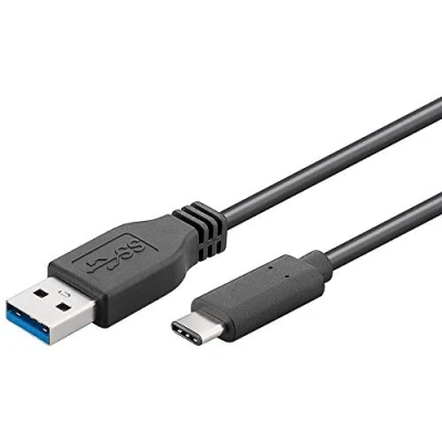 Abbildung von PremiumCord USB C auf 3.0 Verbindungskabel 2m, bis zu 5 Gbit/s, 3.0/3.1 SuperSpeed Datenkabel, 3.1 Typ Stecker A Stecker, 3x geschirmt, Farbe schwarz, Länge 2m