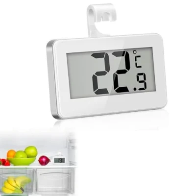 Abbildung von Jinpojun Kühlschrankthermometer, Mini Digital Thermometer für Gefrierfach Mit Gut Lesbarem LCD Anzeige Lesen Perfekt kühlschrank, Lnnen, Außen, Restaurants, Bars, Cafés(4.3 * 6.8CM)