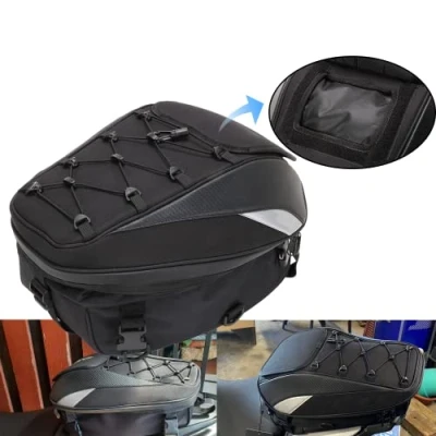 Abbildung von AnXin Motorrad Rucksack, Hecktasche Dual Use wasserdichter Satteltasche, Outdoor Campingtasche, Aufbewahrung, Reisegepäcktaschen