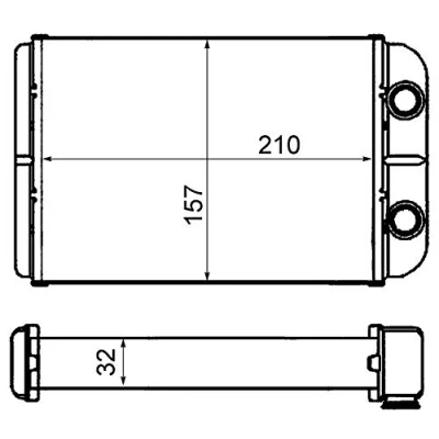 Abbildung von MAHLE ORIGINAL AH 58 000S Wärmetauscher