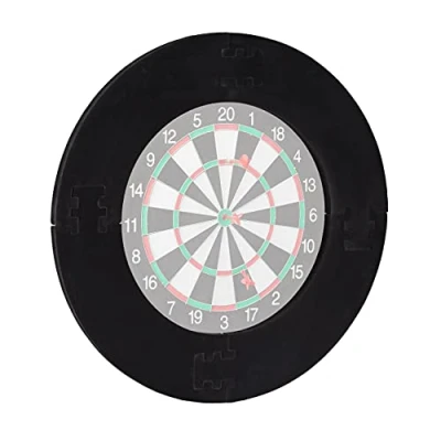 Abbildung von Relaxdays Dart Catchring R7, 4 teilig, Schutzring für 45cm Dartscheibe, stabil, Wandschutz, EVA, Gesamt Ø 72 cm, schwarz, x 3 cm