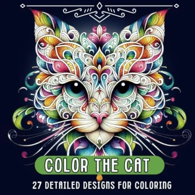 Abbildung von coloring book for Adults : with mandala pattern Relaxation and Stress Relief: Creative cat illustrations , kids gift