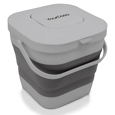 Abbildung von YourCasa Biomülleimer YourCasa® Küche klein 4L nachhaltig mit Akivkohlefilter, Fassungsvermögen 4L, nachhaltige Materialien