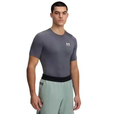 Abbildung von Under Armour Herren Ua Hg Comp Ss T Shirt, Castlerock/Weiß, S