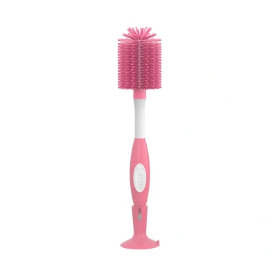 Abbildung von Dr. Brown&#039;s, Flaschenreinigungsbürste mit Silikonborsten, rosa, 1 Stück