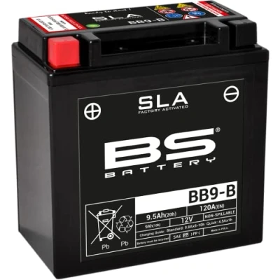 Abbildung von BS Battery 300675 BB9 B AGM SLA Motorrad Batterie, Schwarz