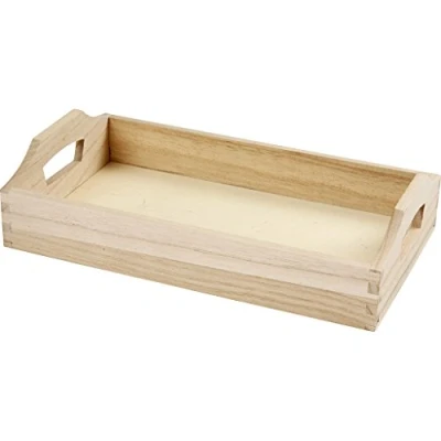 Abbildung von Creativ 575300 Serviertablett aus Holz, mit Griffen, 30 x 17 5 cm, 1 Stück