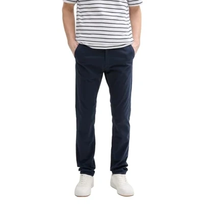 Abbildung von TOM TAILOR Herren 1046967 Travis Slim Chino Hose, 10668 Sky Captain Blue, 33W x 32L