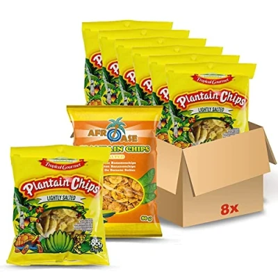 Abbildung von Plantain Chips Kochbananen Set Bananenchips (8x 85g) (SALTED Gesalzen)