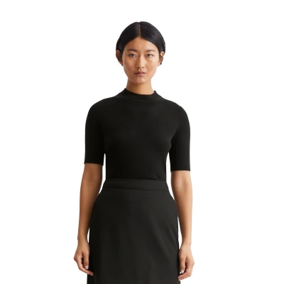 Abbildung von Marc O&#039;Polo Kurzarm Tshirt basic, Damen, Größe: Large, Black