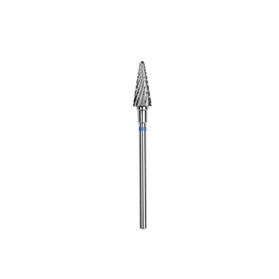 Abbildung von Staleks Bohrer, Acryl, Gel, Polygel, Kegel, blaues Hartmetall, 6/14 mm