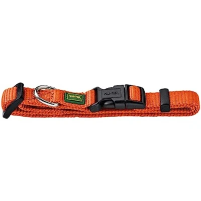 Abbildung von HUNTER VARIO BASIC Hundehalsung, Hundehalsband, robust, geschmeidig, Klickverschluss, M/1,5, orange