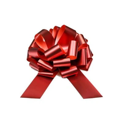 Abbildung von PartyDeco Geschenkschleife 30cm 1 Stück wetterfest große Ziehschleife Dekoschleife Schleife für Auto Geschenk Dekoration Weihnachten Hochzeit Geburtstag Jubiläum Rot