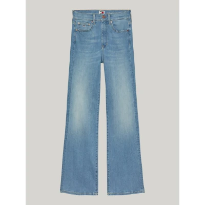 Abbildung von Tommy Jeans Curve Sylvia Flared Jeans, Damen, Größe: 38x32, Denim light