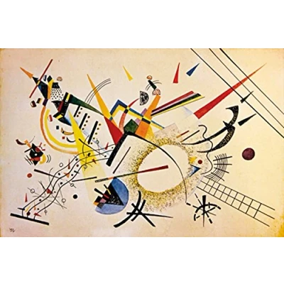 Abbildung von 1art1 Wassily Kandinsky Poster Komposition, 1922 Bilder Leinwand Bild Auf Keilrahmen XXL Wandbild Kunstdruck Als Leinwandbild 120x80 cm