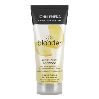 Abbildung von John Frieda Go Blonder Shampoo Inhalt: 75 ml Reisegröße Ideal zum Testen oder Verreisen Aufhellend