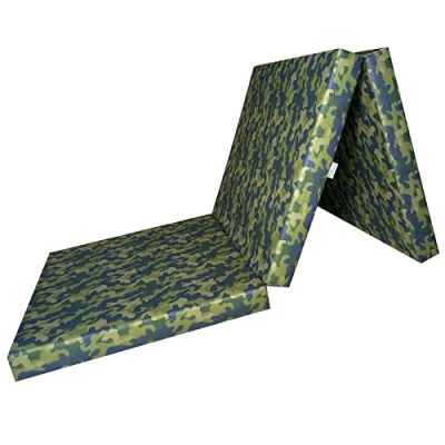 Abbildung von FORTISLINE Klappmatratze 195x60x9cm 3 teilige Faltmatratze H2 Gästematratze Camping Faltbare Kamping Bett Waschbar Bezug Erwachsene Klappbar Reisematratze Schaumstoff Matratze