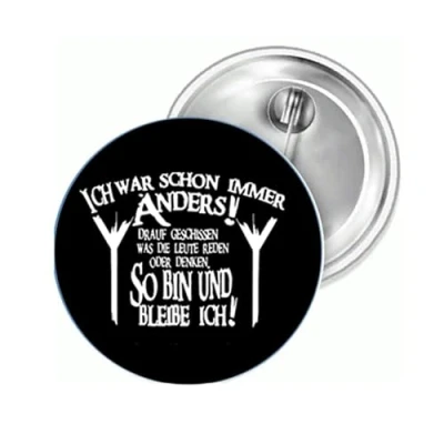 Abbildung von Sammys Shirt Store Ich war Schon Immer Anders Button 25 mm
