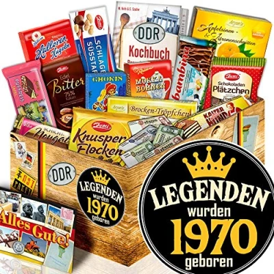 Abbildung von Legenden 1970 Geschenke für Ihn zum Geburtstag DDR Schoko Box