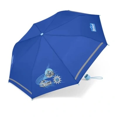 Abbildung von Scout Taschenregenschirm Blue Police Mini Kinderschirm, extra leicht für Kinder gemacht, reflektierend und bedruckt