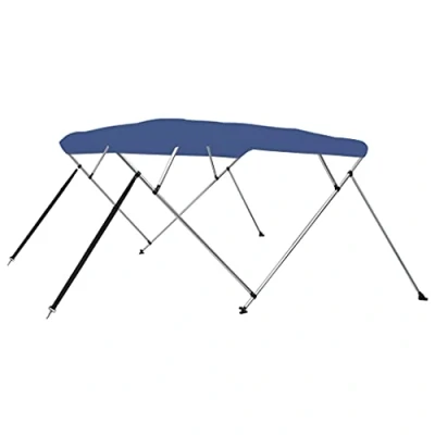Abbildung von vidaXL 4 Bow Bimini Top Anti Mehltau Verdeck Bootsverdeck Boot Sonnendach Sonnenverdeck Sonnensegel Sonnenschutz Blau 243x180x137cm