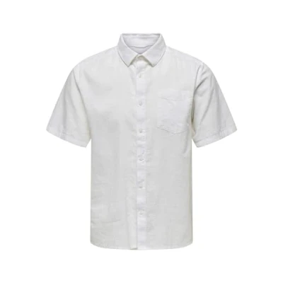 Abbildung von Only &amp; Sons Onscaiden LIFE Shirt Hemd, Herren, Größe: Medium, White