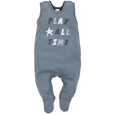 Abbildung von Pinokio Baby Sleepsuit Fun Time, 100% cotton blue, Unisex Gr. 56 68 (56)