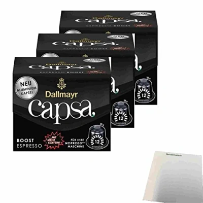 Abbildung von Dallmayr Capsa Espresso Boost 3er Pack (3x56g Packung) + usy Block
