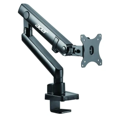 Abbildung von Acer Monitor Halterung für 1 bis 32 Zoll VESA 75x75/100x100 mm Einzelarm Ständer Metal Schreibtischklemme Drehbar, Neigbar, Schwenkbar zu 8kg schwarz