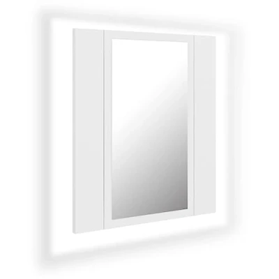 Abbildung von vidaXL LED Bad Spiegelschrank Badezimmerspiegel Badspiegel Spiegel Badschrank Badezimmerschrank Hängeschrank Wandschrank Weiß 40x12x45cm Acryl