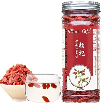 Abbildung von Plant Gift Goji Berries, Berry Tea, 枸杞 Beeren, Tee, Kräutertee Beeren Getrocknete, chinesische Wolfsbeere, trockene Früchte, chinesisches Essen 125g / 4.41oz