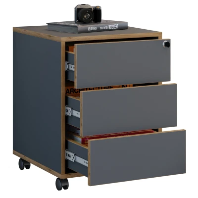Abbildung von VCM Rollcontainer Holz Bürocontainer Salia 3 Schublade, (1 St)