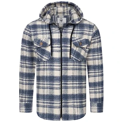 Abbildung von Rock Creek Flanellhemd Herren Hemd mit Kapuze H 335