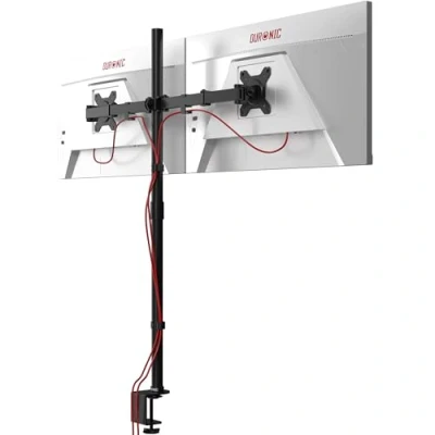 Abbildung von Duronic Monitorständer, (DMT152 Monitorarm, Monitorständer für 2 Monitore bis 27 Zoll, VESA 75/100, Belastbarkeit 8kg, Höhenverstellbar, Neigbar 90 +35, Drehbar 360, Monitorhalterung aus Stahl)