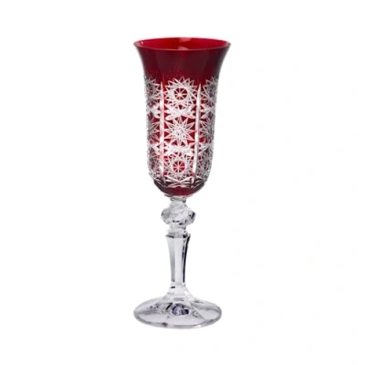 Abbildung von CRISTALICA Sektglas Schleuderstern Laura 150ml Rot