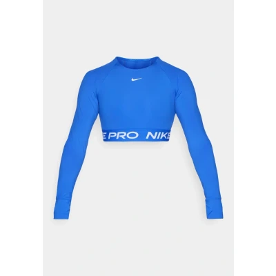 Abbildung von Nike Performance PRO CROP Langarmshirt, Damen, Größe: Large, Hyper royal/white
