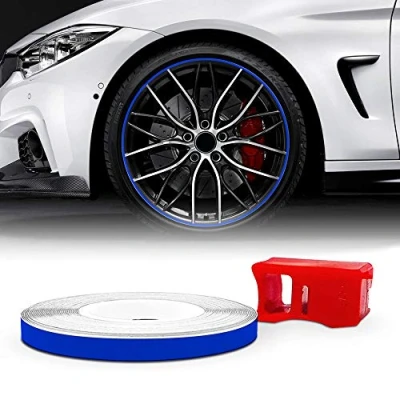 Abbildung von 4R Quattroerre.it 10363 Dekorstreifen für Felgen mit Applikator, Wheel Trim Stripes Blau, 5 mm x 6 mt