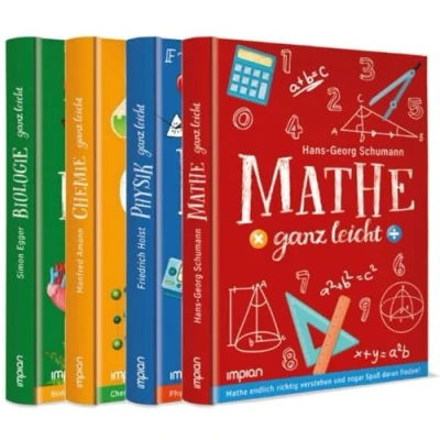 Abbildung von Mathe, Physik, Chemie und Biologie ganz leicht im Paket: 4 Bücher in einem