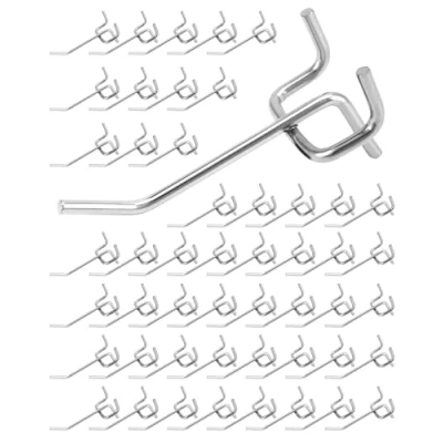 Abbildung von QWORK® 50X Lochwandhaken, Stecktafel Haken Werkzeugwand für Verkaufsdisplays (7 cm)