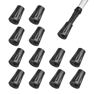 Abbildung von OTraki Gummipuffer für Wanderstöcke 12 Stück Nordic Walking Pads Krückenkapsel Trekking Stöcke Gehstock Gummispitzen rutschfest Ersatz Gummi Puffer Wandern