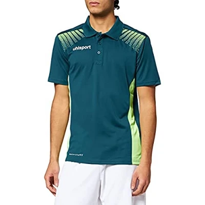 Abbildung von uhlsport Herren Goal Polo Shirt, Petrol/Flash Grün, 152