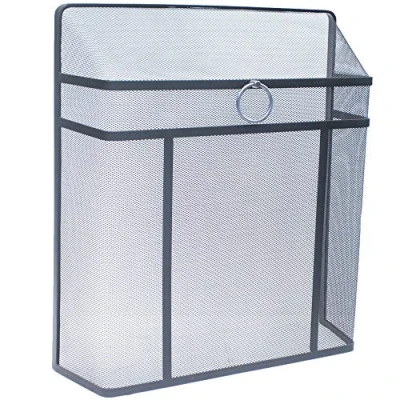 Abbildung von Octon Kamingitter, Schwarz und Chromring, ca. 71 cm von Fire Vida