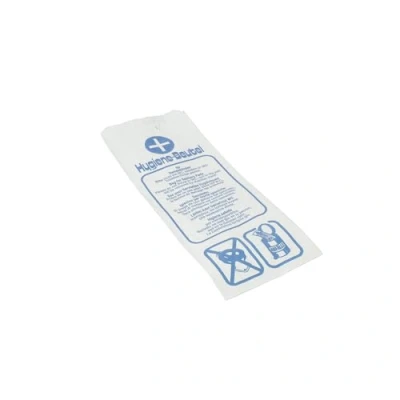 Abbildung von DEISS Hygienebeutelspender Hygienebeutel 07146, weiß mit blauem Aufdruck