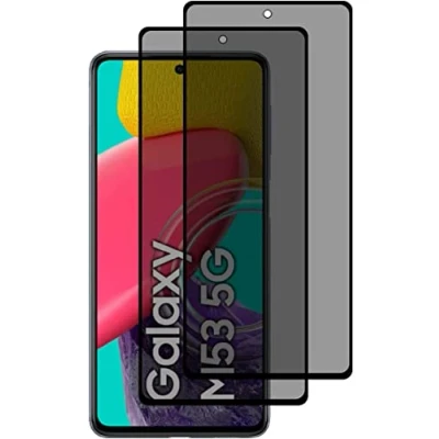Abbildung von 2 Stück Sichtschutz für Samsung Galaxy M53 Anti Spy Sichtschutzfolie 9H Härte, Spähen Privatsphäre Schutzfolie,Gehärtetes Glas Folie Blickschutzfolie, Privacy Screen mit Spy, Kratzfest