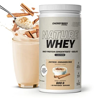 Abbildung von Nature Whey Zimtreis. Eiweißshake ohne künstliche Verdickungsmittel. 600 g